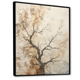 thumbnail image 2 of Designart "Beige Oak Tree Solitude III" Tree Oak Floater Framed Wall Art Living Room, 2 of 5