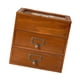 thumbnail image 4 of Caja de almacenamiento de escritorio estuche de joyería de madera con 2 cajones y 6 cuadrículas contenedor de almacenamiento de tipo de cajón para, 4 of 9