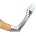 thumbnail image 5 of ToBeInStyle Women's Extra Long Metallic Gloves - Silver, 5 of 6