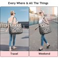 thumbnail image 5 of Blue Geometric Flower Diamond Pattern Travel Tote Bags for Women Carry On,Large Weekender Bags for Women Travel,Multi Functional Duffle Bag for Work,Shopping,Sports, 5 of 5