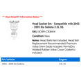 thumbnail image 2 of Head Gasket Set - Compatible with 2002 - 2005 Kia Sedona 3.5L V6 2003 2004, 2 of 2