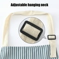 thumbnail image 6 of YiJuHui 3pcs Waterproof Striped Chef Apron with Pockets - Adjustable Kitchen Cooking Baking Bib for Adults - Cotton Linen Blend Protective Wear, 6 of 6