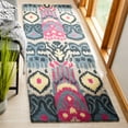 thumbnail image 3 of SAFAVIEH Ikat Jane Paisley Wool Area Rug, Beige/Blue, 2' x 3', 3 of 10