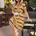 thumbnail image 3 of Disketp Dachshund Dog Puppy para Vestido de Manga Corta para Mujeres, Vestidos de Verano para Mujeres, Casual y Holgado para la Playa, 3 of 6