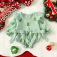 thumbnail image 2 of Zshosam Long Sleeve Baby Girl Christmas Bodysuits Baby Boy Romper Solid Long Sleeve Sweatshirt Romper Newborn Fall Winter Clothes Size 0 3 Months,(Green 0-3 Months), 2 of 6