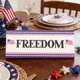 thumbnail image 4 of Decoraciones para el Día de los Caídos, Decoraciones para el 4 de julio, Decoraciones patrióticas, Decoración patriótica de madera para mesa, Americanas, 4 de julio, Día de la Independencia, Manualida, 4 of 6