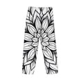 thumbnail image 3 of Lsque Mandala Floral Line Art Print Men's Pajama Pants, Lounge Pant - Comfortable Home Wear,Elastic Waistband, Stylish Design-Medium, 3 of 9