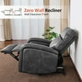 thumbnail image 4 of MCombo Zero Wall Hugger Power Recliner Chair for Small Space, Living Room, RV, Dark Grey, 4 of 10