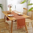 thumbnail image 3 of Dalrosia Rustic Farmhouse Style Table Runner, Boho Thick Burlap Linen Washable Table Runners 72 Inches Long for Dining Room Decorations, Dresser, Bedroom Decor and Holiday Party Centerpiece, 3 of 6