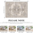 thumbnail image 5 of YOUFORTONG Washable 9x12 Area Rug, Stain Resistant Vintage Carpet with Non Slip Backing, Large Rug for Living Room Bedroom Home Decor,Beige, 5 of 7