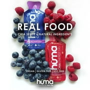 Huma Chia Energy Gel, Chocolate 12 Pack - Stomach Friendly, Real Food Energy Gels for Endurance Exercise