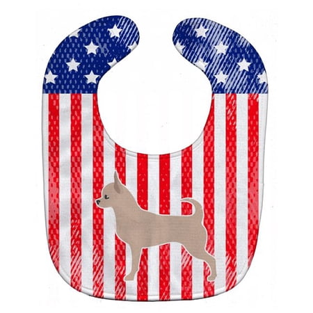 USA Patriotic Chihuahua Baby Bib
