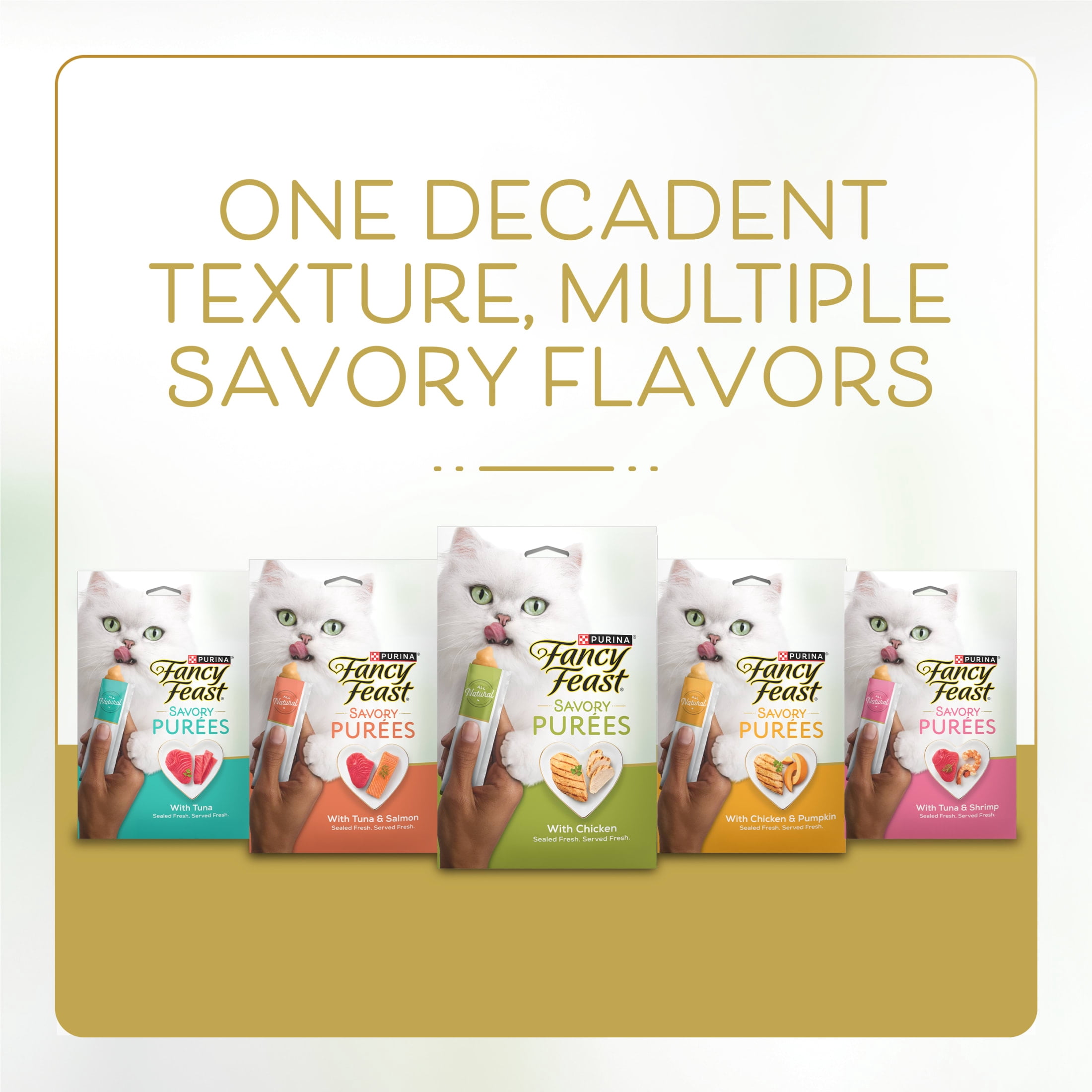 Purina Fancy Feast Savory Purees With Tuna Lickable Cat Treats, 1.4 oz.