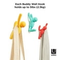 thumbnail image 3 of Umbra Buddy Decorative Wall Mounted 3 Hooks Multi Color, 3 of 12