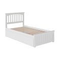 thumbnail image 4 of Mission Lit Plateforme Simple en Bois avec Pied de Lit Assorti et Tiroir-Lit Simple, Blanc, 4 of 7