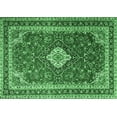 thumbnail image 1 of Ahgly Company Indoor Rectangle Medallion Emerald Green Traditional Area Rugs, 8' x 12', 1 of 4