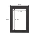 thumbnail image 3 of Textured Black Acid Free 18x24 Picture Frame Mats with White Core Bevel Cut for 13x19 Pictures -, 3 of 4