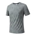 thumbnail image 6 of Mens Workout T Shirt Moisture Wicking Quick Dry Print Tees Short Sleeve Reflective Athletic Gym Running Shirts Size M-3XL, 6 of 7