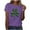 Purple, variant on Puntoco Tops for Women St. Patrick Day Shirt Women: Green Shamrock Tee Clover Vintage Tee Top Four Leaf Retro T Shirts Beige S(S)