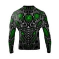 thumbnail image 2 of Raven Fightwear Men's Biomechanical BJJ Rash Guard MMA Green, 2 of 3