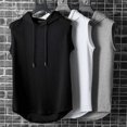 thumbnail image 5 of KCAHPAN Muscle Cut Off TShirt Sleeve Men Workout Hooded Tank Tops Sleeveless Gym Hoodie, 5 of 15