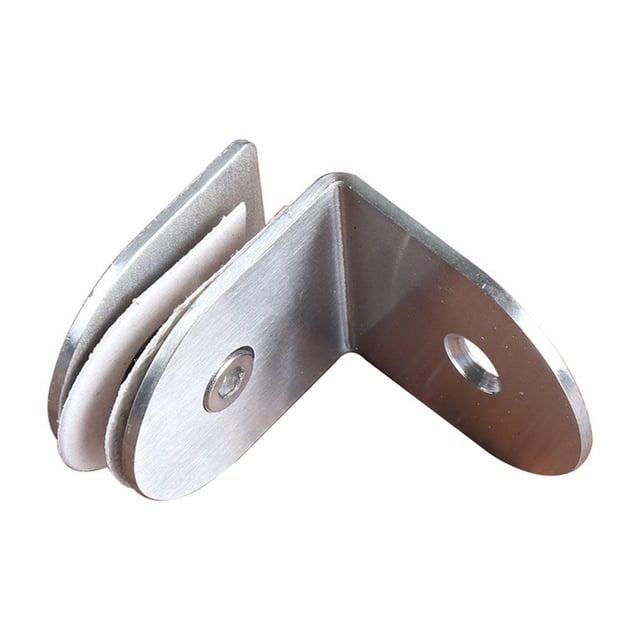 EeaseMX Abrazadera de acero inoxidable satinado para vidrio templado, para puertas, ventanas, barandillas y baños.