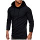 thumbnail image 1 of pstuiky camisas de hombre de manga larga, Suéter informal de moda para hombre, color liso, con capucha y manga larga, con diseño arrugado Tops casuales para hombres m, 1 of 5