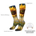 thumbnail image 4 of Naloa Artistic Oil Painting Sunflower Thigh High Socks Extra Long Stretchy Sock Women Over Knee High Opaque Stocking Daily Wear, 4 of 6