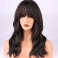 thumbnail image 1 of Perruques de Mode Cheveux Noirs Perruque Courte Synthétique Cheveux Bouclés Perruque, 1 of 6