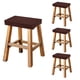 thumbnail image 1 of Funda de taburete de bar Uxcell Rectangular, Funda de asiento de taburete de barra lavable y elástica con banda elástica para silla de banco de madera y metal (Marrón, 4Pcs), 1 of 6
