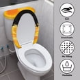thumbnail image 4 of HELLHERO Little Bird Bathroom Toilet Lid Cover Set Soft Toilet Seat Cover & 2-Piece Stretch Universal, 4 of 8