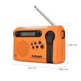 thumbnail image 4 of Emergency Radio Portable AM SW Radio Solar Powered Hand Crank with LED Flashlight 2000mAh Battery SOS Alarm, 4 of 7