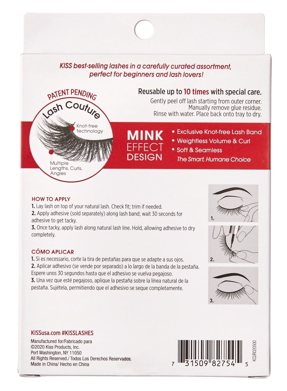 Kiss Lash Couture Faux Mink Curated Collection 4-Pairs (Pack of 3)