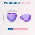 thumbnail image 2 of Acrylic Heart Rhinestone, 12mm Crystal Gems Rhinestone Plastic Gems Jewelry Stickers, Purple 50 Pcs, 2 of 7