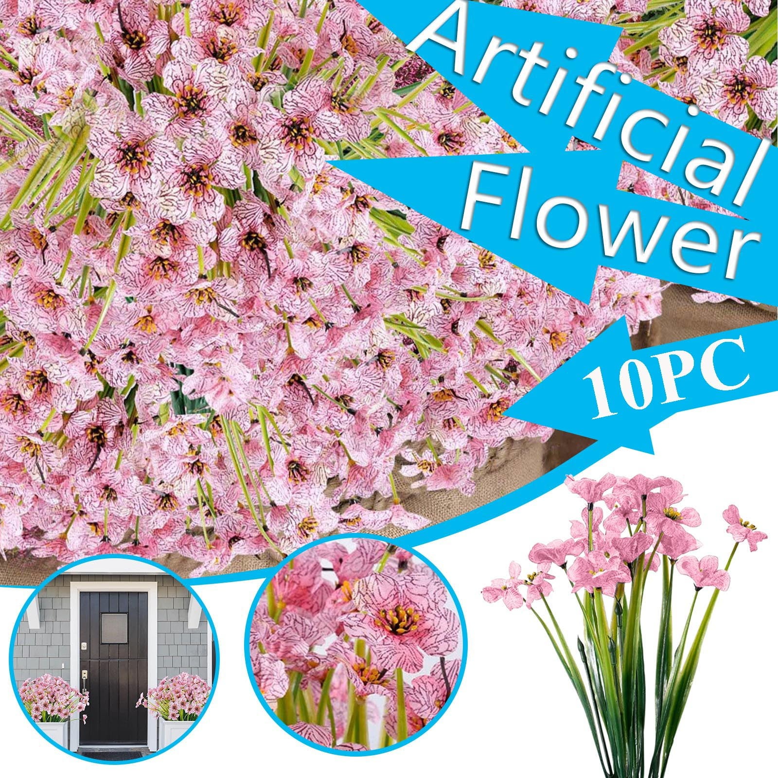 10pc Artificial Flower Latex Real Bridal Wedding Bouquet Home