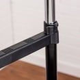 thumbnail image 4 of Honey-Can-Do Steel Double Rod Rolling Clothes Rack, Black/Chrome, 4 of 4