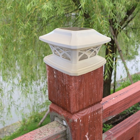 

Tiitstoy Solar Post Lights Outdoor Fence Cap Light for Posts Patio Garden Decoration White Lighting Black，Lighting Solar Outdoor Post Cap Lights Light for Fence