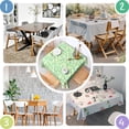thumbnail image 4 of Green Yellow Checkerboard Checkered Pattern Square Tablecloth,Waterproof Square Table Cover,Wipeable Spillproof Washable Table Cover for Home Kitchen Party Decor 52"x52"(132x132cm), 4 of 6