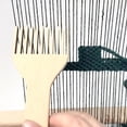 thumbnail image 4 of Wooden Loom Comb For Weaving, Double-Ended Handcrafted Tapestry Rug, Braiding Tools For Crafts - 7.9", 4 of 9