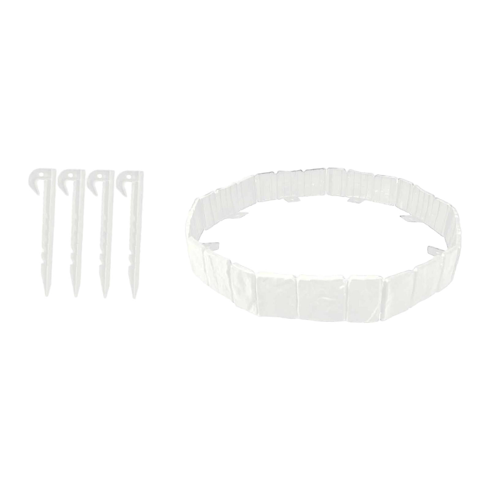 Nishiyuenyi Garden Edging Border Easily Install Outdoor Yard Multifunctional Lawn Border White