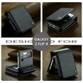 thumbnail image 6 of Allytech Business Wallet Case for Samsung Galaxy Z Flip3 with Credit Card Holder, [RFID Blocking] [Camera Screen Protection] PU Leather Magnetic Clasp Kickstand Shockproof Protective Case - Black, 6 of 7