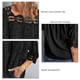 thumbnail image 5 of Camisetas de verano de Color puro con puños de hombro y cuello cuadrado de encaje para mujer, 5 of 6