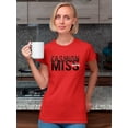 thumbnail image 2 of Fashion Miss Bold Banner Shaped T-Shirt Women -Image by Shutterstock, Female XX-Large, 2 of 4