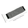 thumbnail image 3 of INSPIRE CHIC Women's Stripes and Solid Pattern Thumbhole Fingerless Glove Elbow Warmer Black-White, 3 of 6