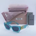 thumbnail image 1 of MIU MIU MU09WS 19L09T Transparent Ivy Opal/Dark Grey 53-22-135 Sunglasses New..., 1 of 6