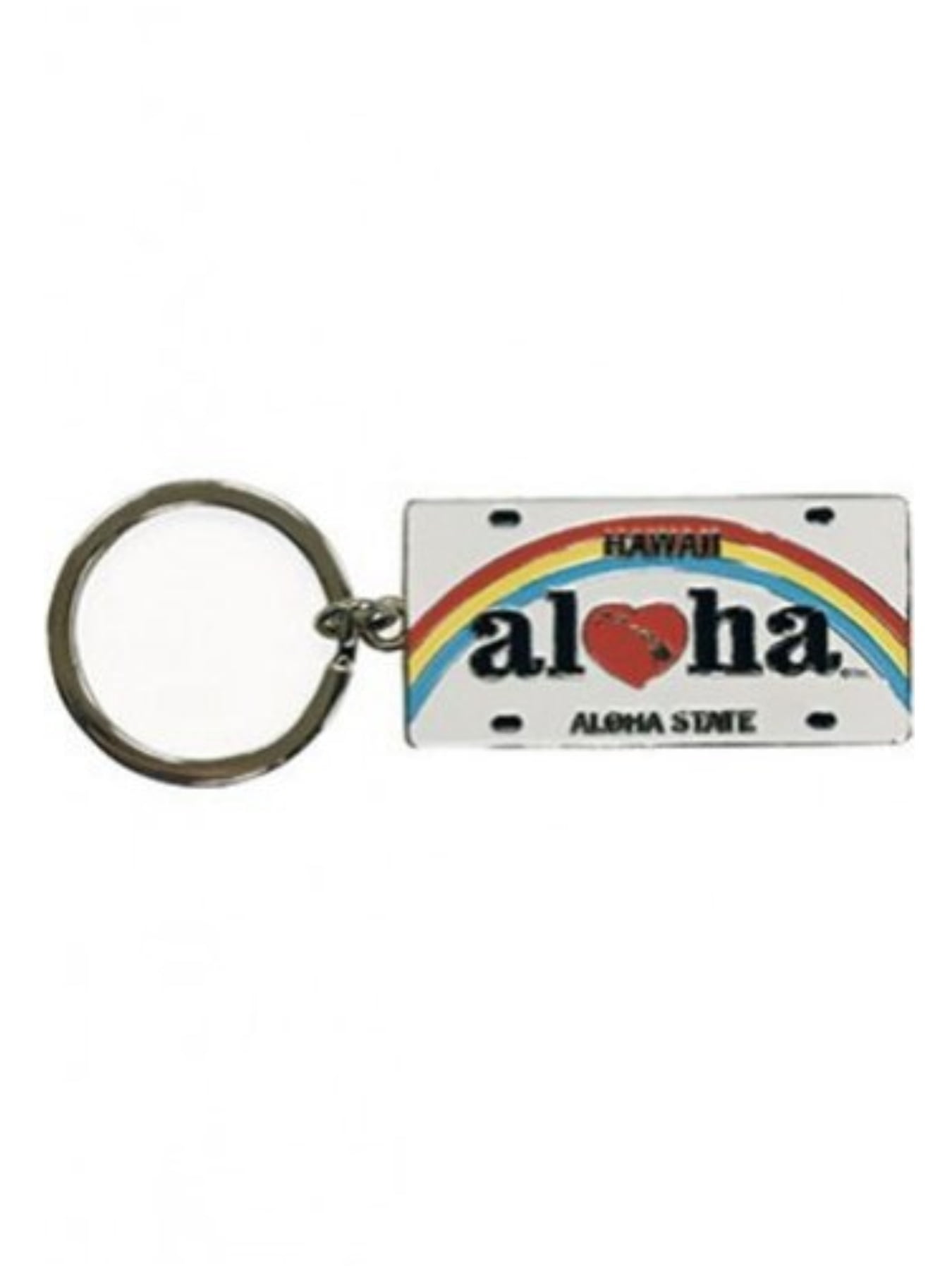 Hawaiian License Key Chain Heart Of Hawaii Aloha