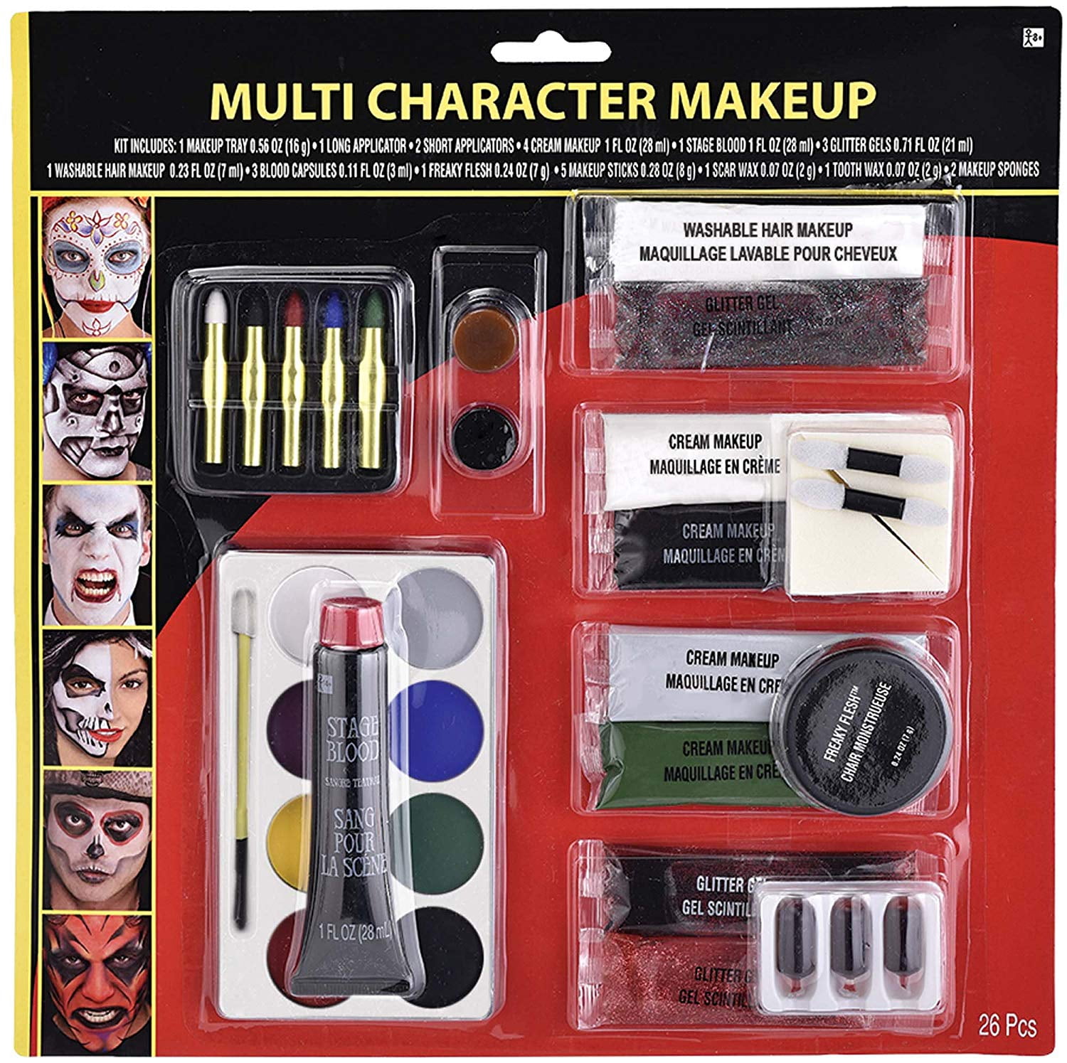 Multi Character Makeup Kit Makeup Costume Accessory