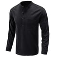 thumbnail image 5 of VJATTWR Mens Shirts Long Sleeve Casual Tops Lightweight Pullover Shirt Button T-Shirt with Pocket L, 5 of 6