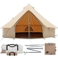 thumbnail image 2 of (2 pack) WHITEDUCK Regatta Canvas Bell Tent - w/StoveJack, Waterproof, 4 Season Luxury Camping and Glamping Yurt Tent Outdoor (20' (6M), Water Repellent, Sandstone Beige), 2 of 7