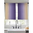 thumbnail image 2 of Yellow Dark Purple Gradient Sheer Curtains 2 Panels Set Minimalist Ombre Modern Art Sheer Window Curtains Light Filtering Rod Pocket Voile Drapes for Bedroom Living Room 52"x45", 2 of 8